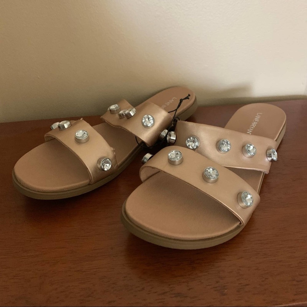 NEW Lane Bryant Beige Embellished Sandals Womens 11W
